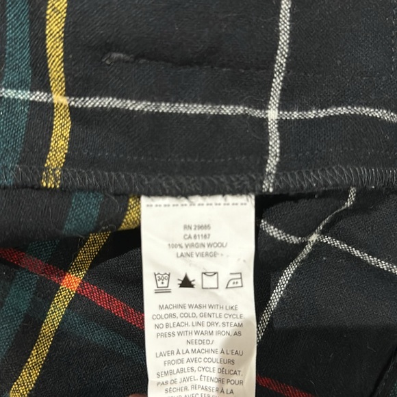 Pendleton Wool Hooded Full Zipper Top Check black w/ multi color stripes Size S - Picture 7 of 10